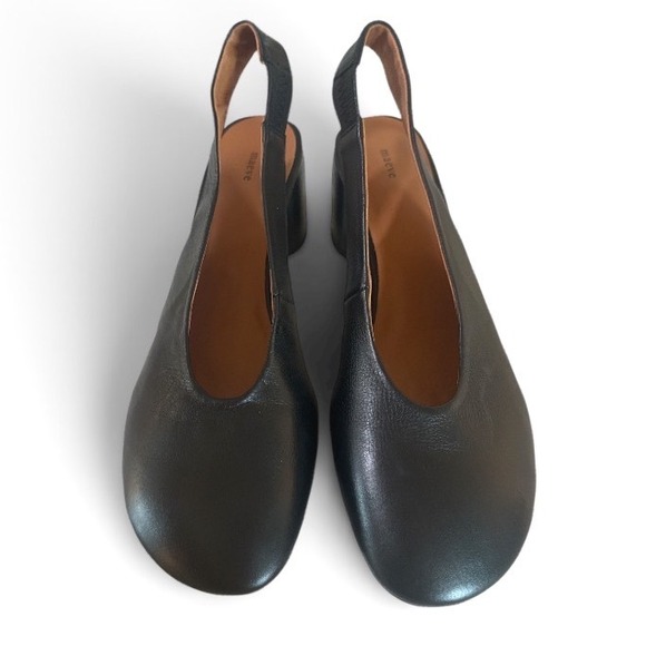 Maeve Black Leather Slingback Heel Size 41 - Picture 3 of 6